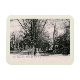 Ímã Ruas Amplas, Banco Vermelho, Estilo Vintage NJ 190