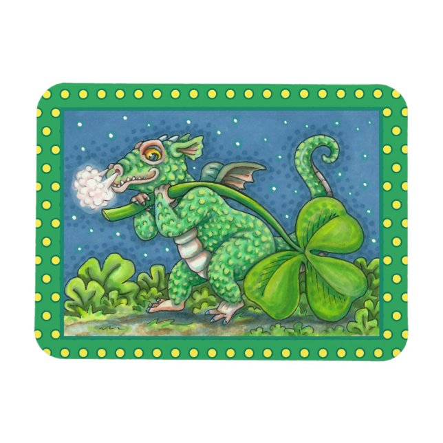 ÍMÃ RUAS. DIA DE PATRICK, PEQUENO DRAGÃO IRLANDÊS FANT (Horizontal)