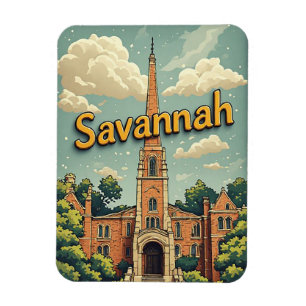 Ímã Ruas Históricas de Savannah Geórgia Charme Sulista