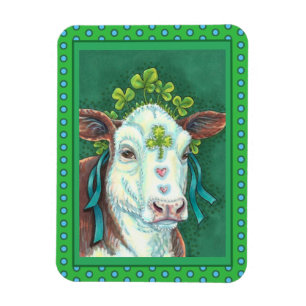 ÍMÃ RUAS IRLANDESAS. HEIFER DO DIA DE PATRICK, VACA DE