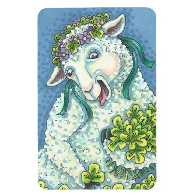 ÍMÃ RUAS. MAGNET IRLANDESA DE PATRICK EWE & SHAMROCKS (Vertical)