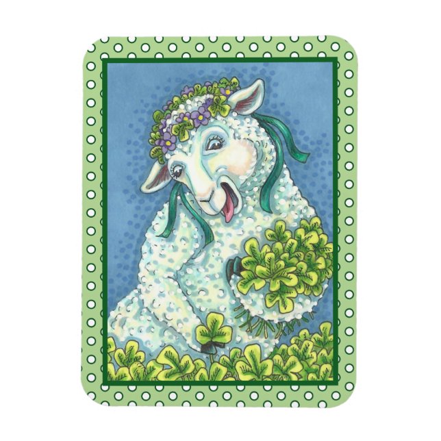 ÍMÃ RUAS. MAGNET IRLANDESA DE PATRICK EWE & SHAMROCKS (Vertical)