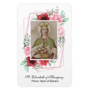 Ímã Ruas religiosas Elizabeth of Hungary Patron Bakers