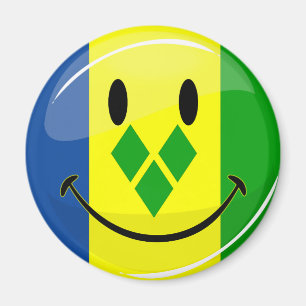 Imã Ruas sorridentes, bandeira de Vincent e Granadinas