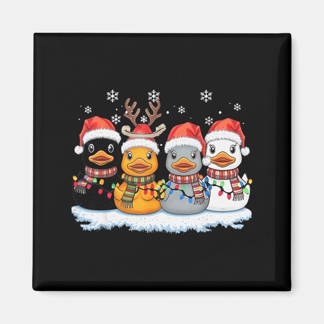 Imã Rubber Duck Squad Christmas Light Reindeer Crew Xm (Frente)