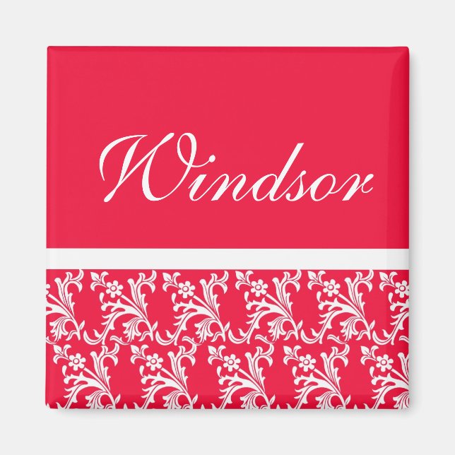 Imã Ruby Red Custom Wedding Magnets (Frente)