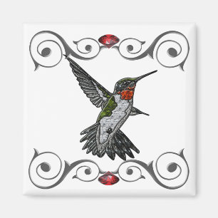 Imã Ruby Throated Hummingbird