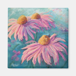 Imã Rudbeckias cor-de-rosa que pintam o ímã