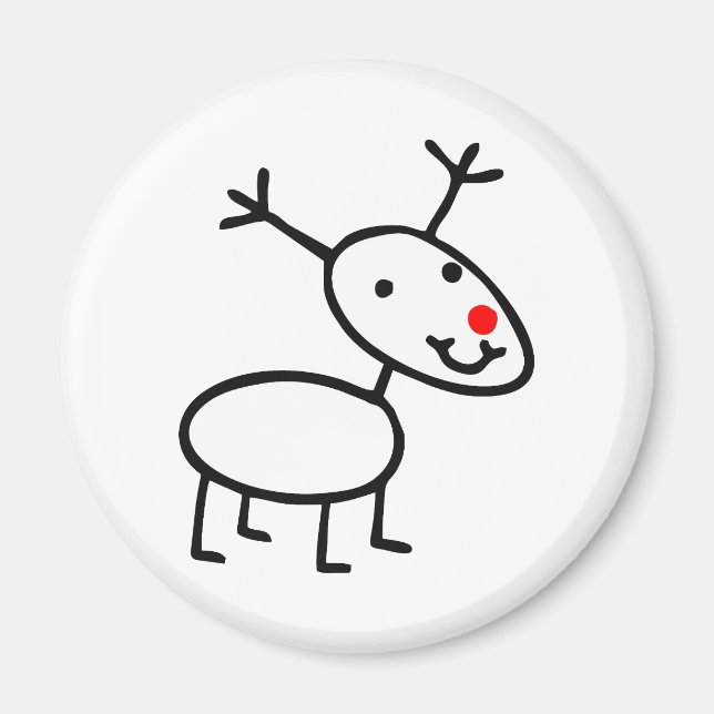 Imã Rudolph A Rena Nosada Vermelha Frio Natal (Frente)
