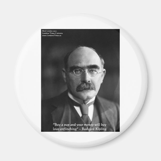 Imã Rudyard Kipling "Puppy Love" Citação Oferece Camis (Frente)