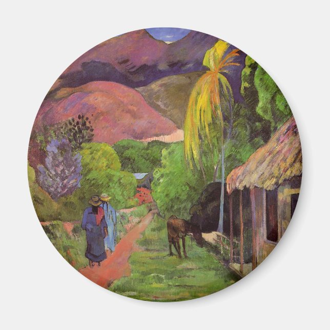 Imã 'Rue de Tahiti' - Paul Gauguin Magnet (Frente)