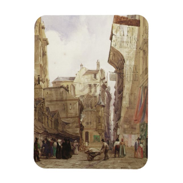 Ímã Rue des Pretes, Rua. Germain L'Auxerrois, Paris (Vertical)