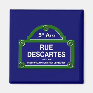 Imã Rue Descartes, Paris Street Sign