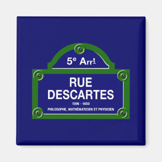 Imã Rue Descartes, Paris Street Sign