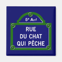 Rue du Chat qui Peche, Paris Street Sign