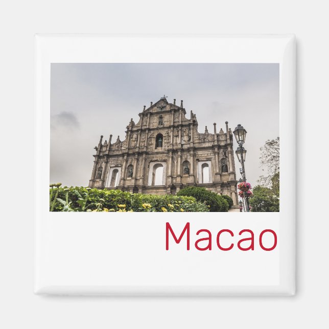 Imã Ruína Macau da Rua. Igreja de Paul China Souvenir (Frente)