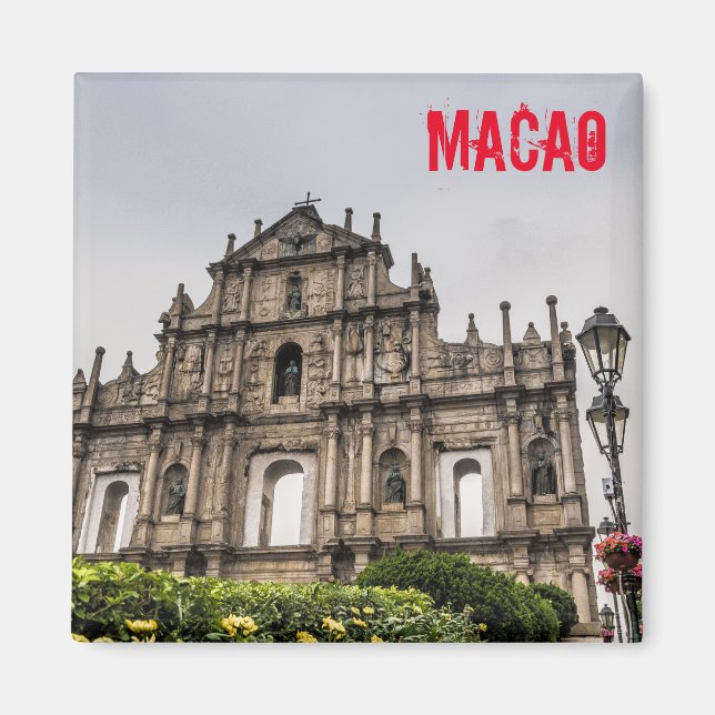 Imã Ruína Macau da Rua. Igreja de Paul China Souvenir (Frente)