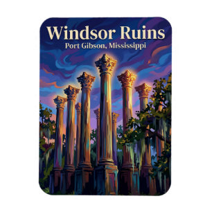 Ímã Ruínas de Windsor Mississippi