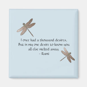 Imã Rumi Deseja Citação e Dragonfly