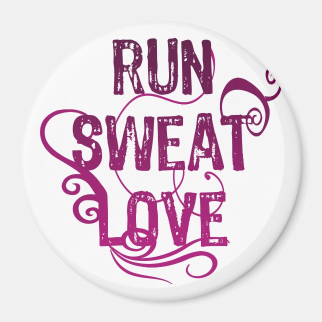 Imã Run Sweat Love (Frente)