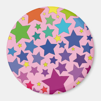 Imã runder Magnet mit bunten Sternen