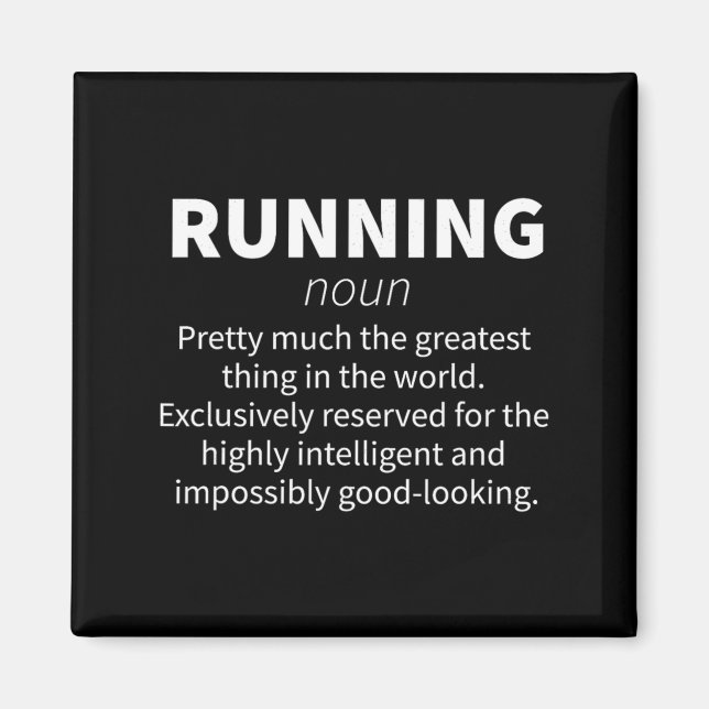 Imã Running Funny Definition Funny 5k Marathon Runner  (Frente)