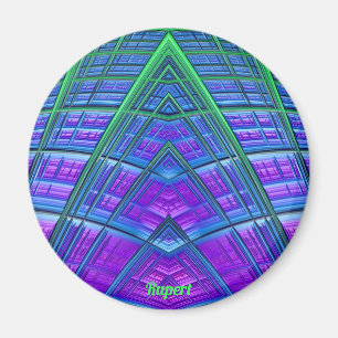 Imã RUPERT ~ Azul, Verde e Puro ~Abstrato Fractal