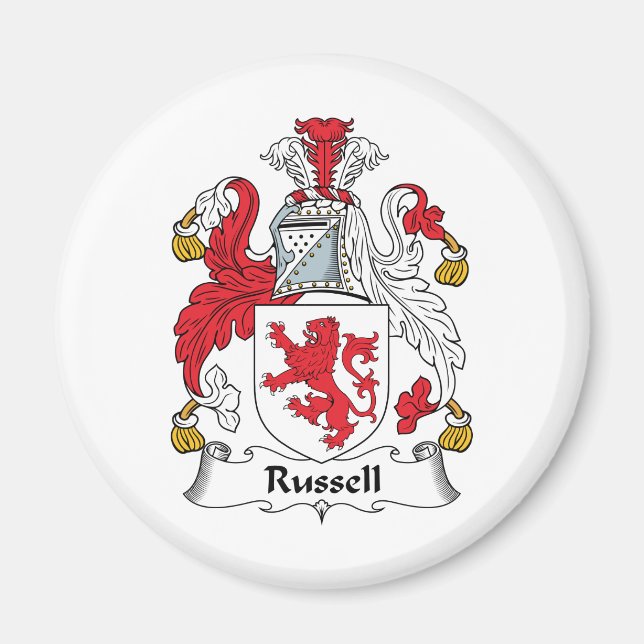 Imã Russell Family Crest (Frente)
