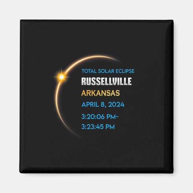Imã Russellville Arkansas Total Solar Eclipse 2024 (Frente)
