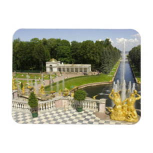 Ímã Rússia. Petrodvorets. Palácio Peterhof. Pedro, o