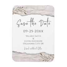 Rustic Birch Wood Salve o casamento da data