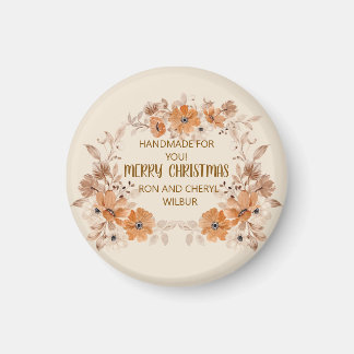 Imã Rustic Boho Floral Christmas Magnet