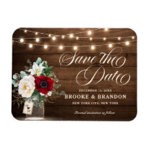 Rustic Burgundy Floral Mason Jar Salve a Data