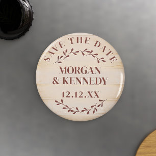 Imã Rustic Change the Date Magnets
