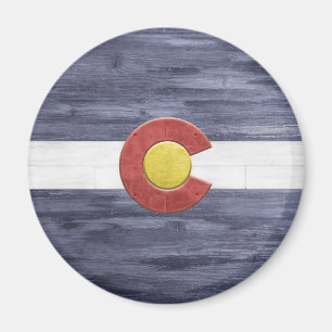 Imã Rustic Colorado Flag
