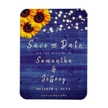 Rustic Fall Sunflower Weding Blue Salvar a Data