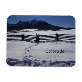 Ímã Rustic Fence Snowy San Juans Dallas Divide