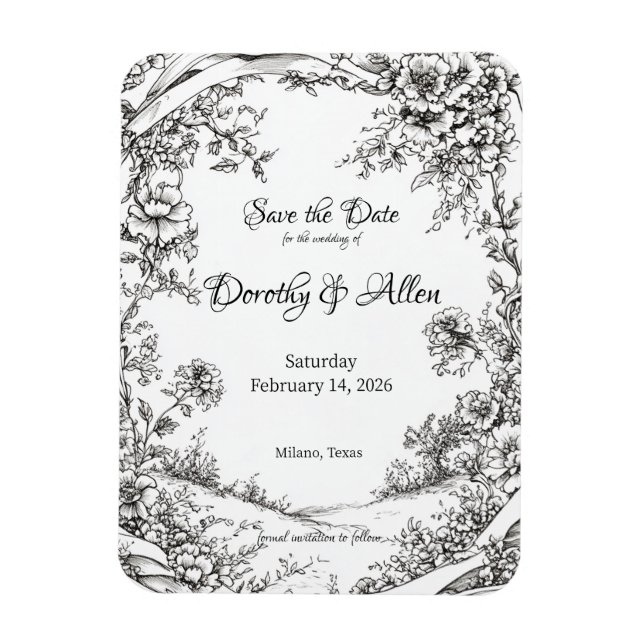 Ímã Rustic Floral Elaborado (Vertical)