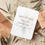 Ímã Rustic Floral Salvar A Data<br><div class="desc">Este "Salvar a Data" é um ímã tão simples mas lindo. A flor de peônia mudada ao fundo dá a isto uma sensação elegante moderna. Neutro e atordoante. Perfeito para qualquer tema de casamento. Simplicidade no seu melhor. Grande elegância. Eu gostei de criar esta design para o seu dia especial....</div>