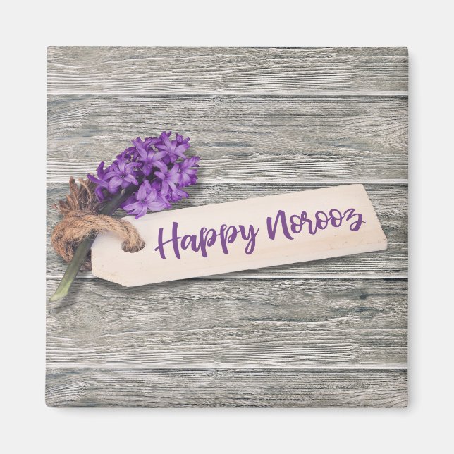 Imã Rustic Happy Noroz Hyacinth - Magnet (Frente)