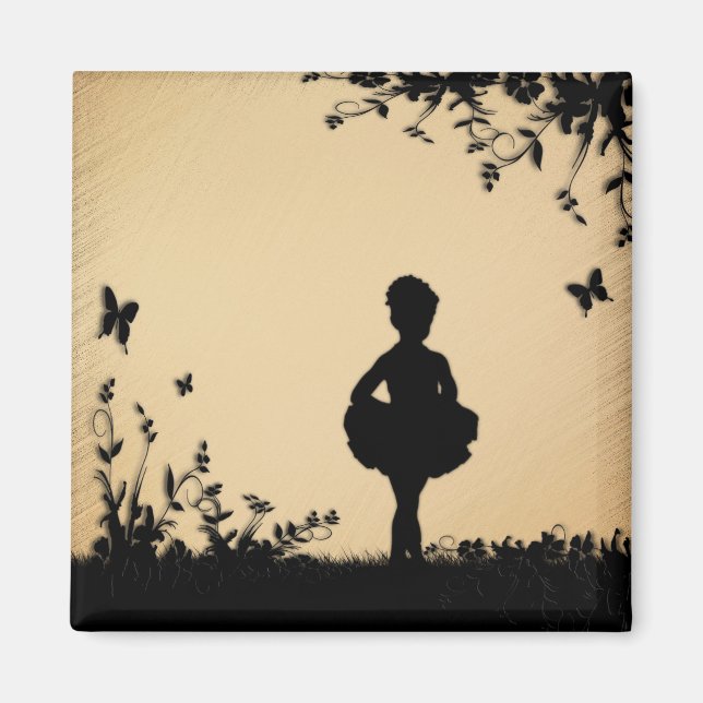 Imã Rustic Littlest Ballerina (Frente)