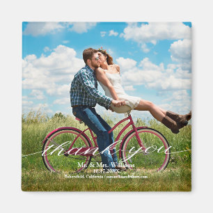 Imã Rustic Obrigado Foto Casamento