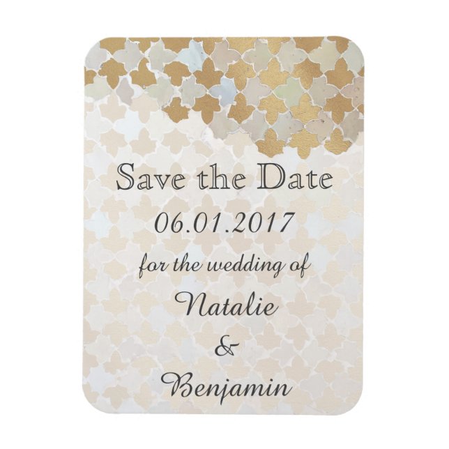 Ímã Rustic Romance Wedding | Salvar a data (Vertical)