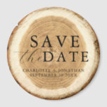 Imã Rustic Wood Wedding Save the Date Magnet<br><div class="desc">Rustic Wood Wedding Save the Date Magnet</div>