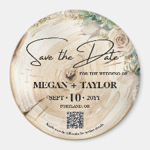 Rústica Madeira Salva Data Sem Foto Código QR