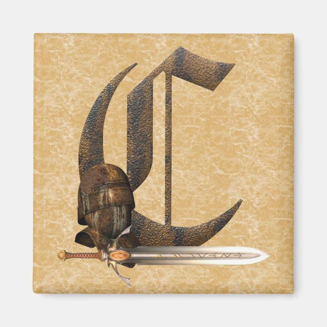 Imã Rusty Knights Inicial C (Frente)