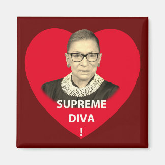 Imã Ruth Bader Ginsburg Diva Vermelhos Inclinados