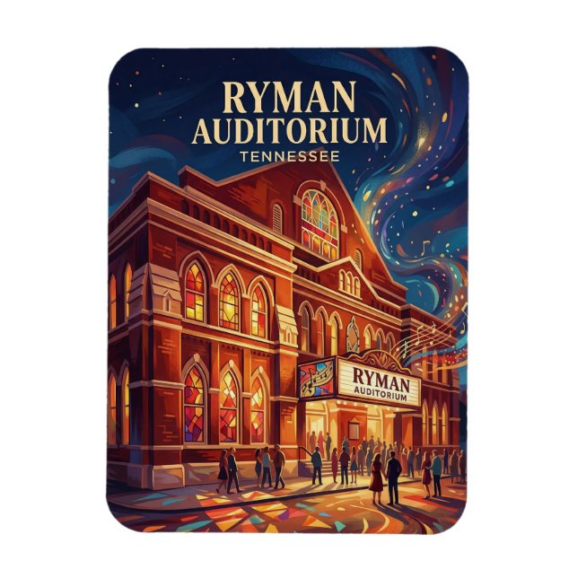Ímã Ryman Auditorium Tennessee (Vertical)