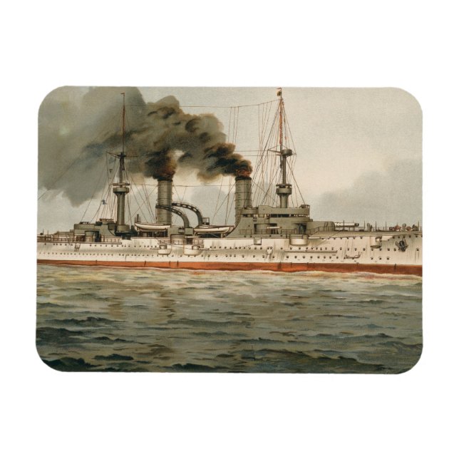 Ímã S.M. Grosse Kreuzer "Furst Bismarck" (H.M. Excelen (Horizontal)