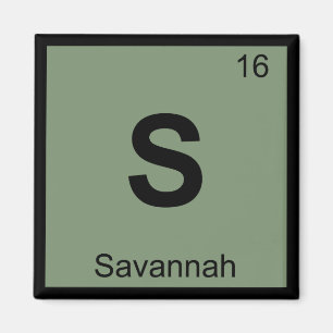 Imã S - Savannah Georgia City Chemistry Mesa Periódic